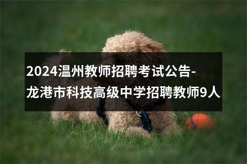 2024温州教师招聘考试公告-龙港市科技高级中学招聘教师9人 图片