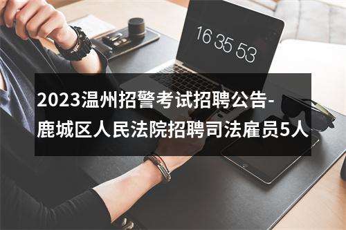 2023温州招警考试招聘公告-鹿城区人民法院招聘司法雇员5人 图片